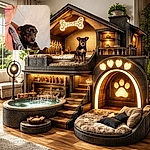 A cozy selfie of a small black-and-tan dog being held against a person's chest — the pup sticks its tongue out like a tiny critic while the person's cheek and plaid shirt frame the scene. Plain wrinkled wall in the background, warm indoor lighting, candid and affectionate.