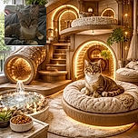 A cozy tabby cat lounges comfortably on a person's chest, with soft lighting creating a relaxed, intimate atmosphere. The cat's face is slightly out of focus, adding a dreamy quality to the moment.