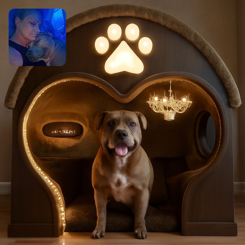 A peaceful moment captured in blue light where a woman and her dog are cuddled up and sleeping soundly, sharing warmth and comfort like the best of friends.