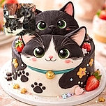 Two cats, one black and one black-and-white, are cozily nestled together with a warm, softly blurred background that adds a homely vibe. Their curious eyes and whiskers are sharply in focus, making them look like the perfect duo of feline detectives on a cozy stakeout.