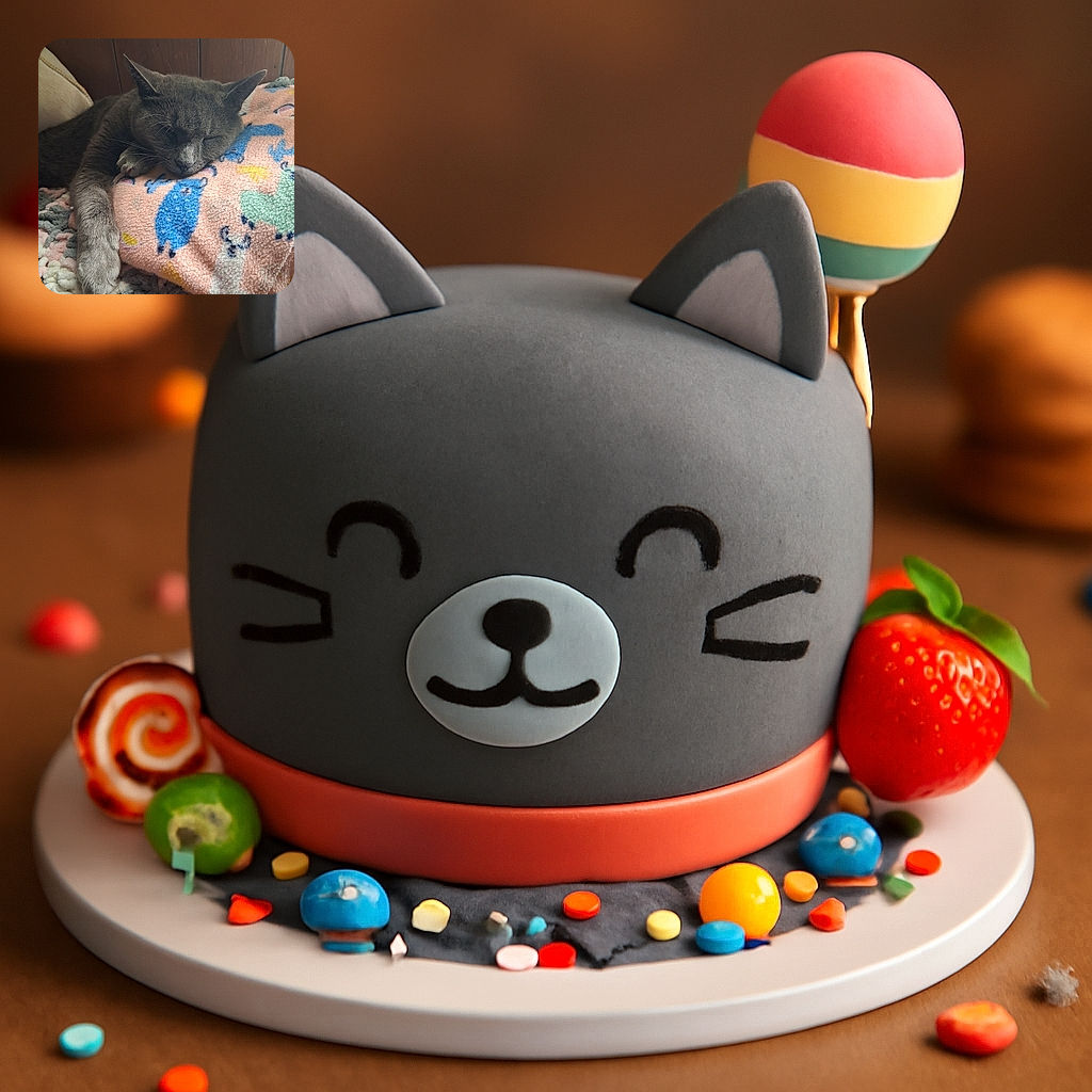 A cozy gray cat is catching some serious Zzz's, snuggled up on a colorful, fluffy blanket with playful animal patterns, looking like the ultimate nap champion in a warm, wood-paneled nook.