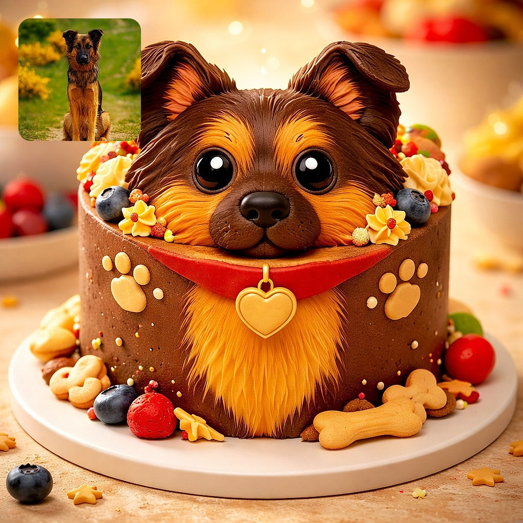 A regal, slightly suspicious dog poses like a furry professor on a country runway — ears up, stare steady, and enough glossy fur to start a grooming salon. Yellow wildflowers blur in the background as if politely applauding.