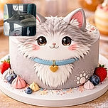 A fluffy cat lounges lazily on a multi-level cat tree by a window, stretching one paw out like it owns the place. Sunlight filters through sheer curtains, casting a soft glow on the relaxed feline and its cozy perch, with a small metal container resting on its side.