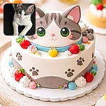 A wide-eyed gray-and-white kitten stares up like it knows a secret while sprawled on a black mat — captioned proudly with a giant "MY PET'S CUTE" sticker and a small Lemon8/user watermark. The cat's ears and whiskers are front-and-center, giving major innocent-conspirator energy.