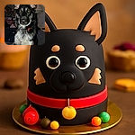 A striking German Shepherd dog sits attentively on a couch, eyes wide and ears perked up like it's ready to star in a detective movie. The cozy indoor background is filled with homey clutter and a lamp, making the dog the undeniable focus of the shot.