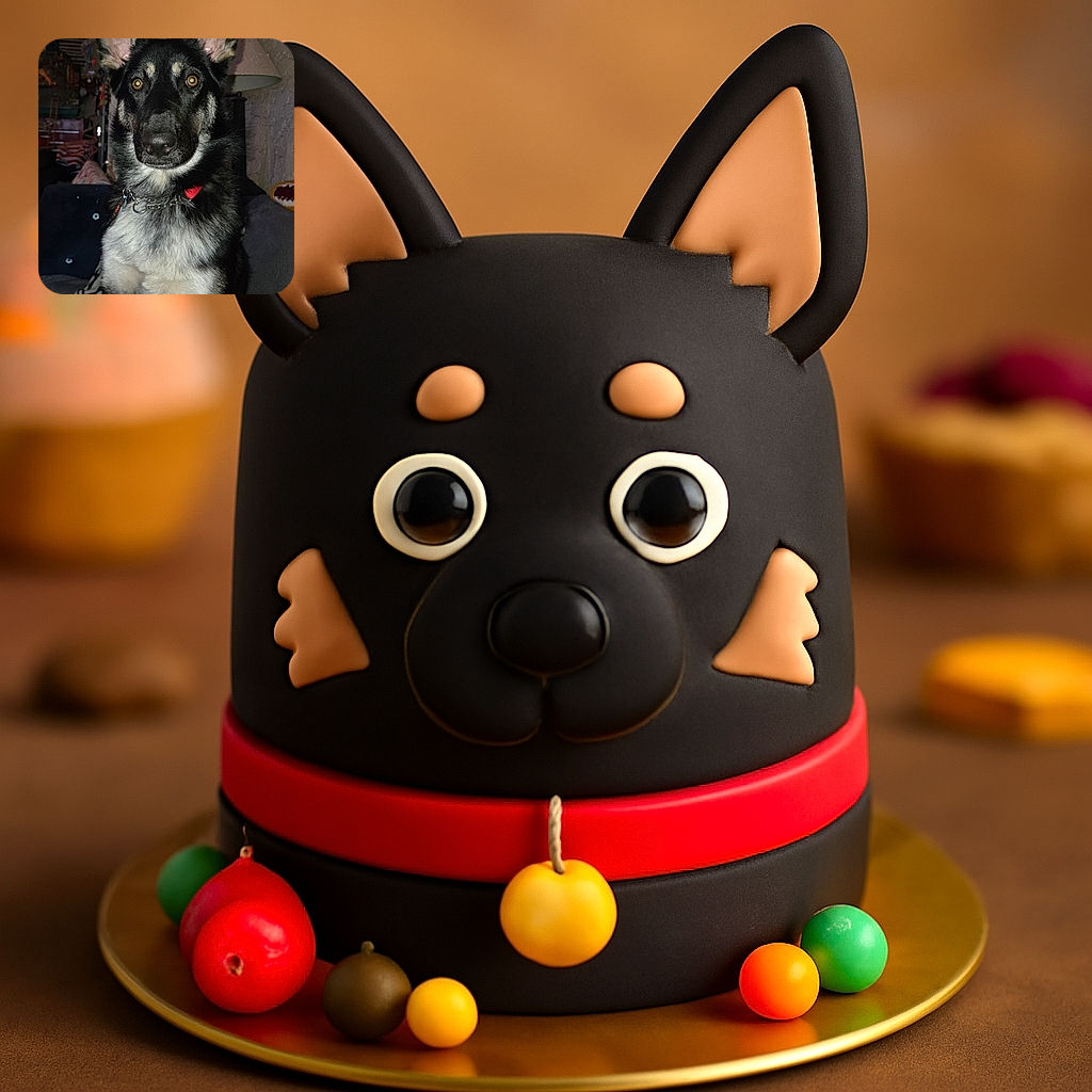 A striking German Shepherd dog sits attentively on a couch, eyes wide and ears perked up like it's ready to star in a detective movie. The cozy indoor background is filled with homey clutter and a lamp, making the dog the undeniable focus of the shot.