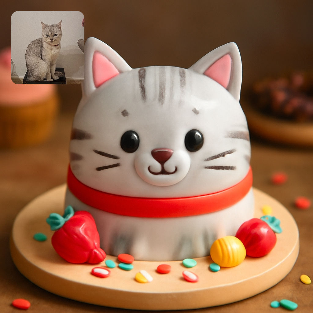 A dignified silver tabby cat with piercing eyes sits regally inside a decorative black box labeled 'The Traveller,' looking unimpressed and as if judging your life choices.