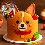 A cozy dog wrapped snugly in festive blankets, surrounded by colorful plush toys, looking curiously off-camera with big ears perked up against a carved wooden headboard backdrop.