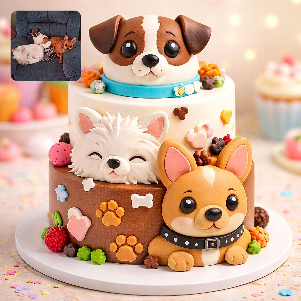 Three small dogs taking over a blue recliner like they own the place — one curled up napping, one sitting alert in the middle, and a perky-eared little lookout on the armrest. Cozy chaos and maximal couch occupancy.