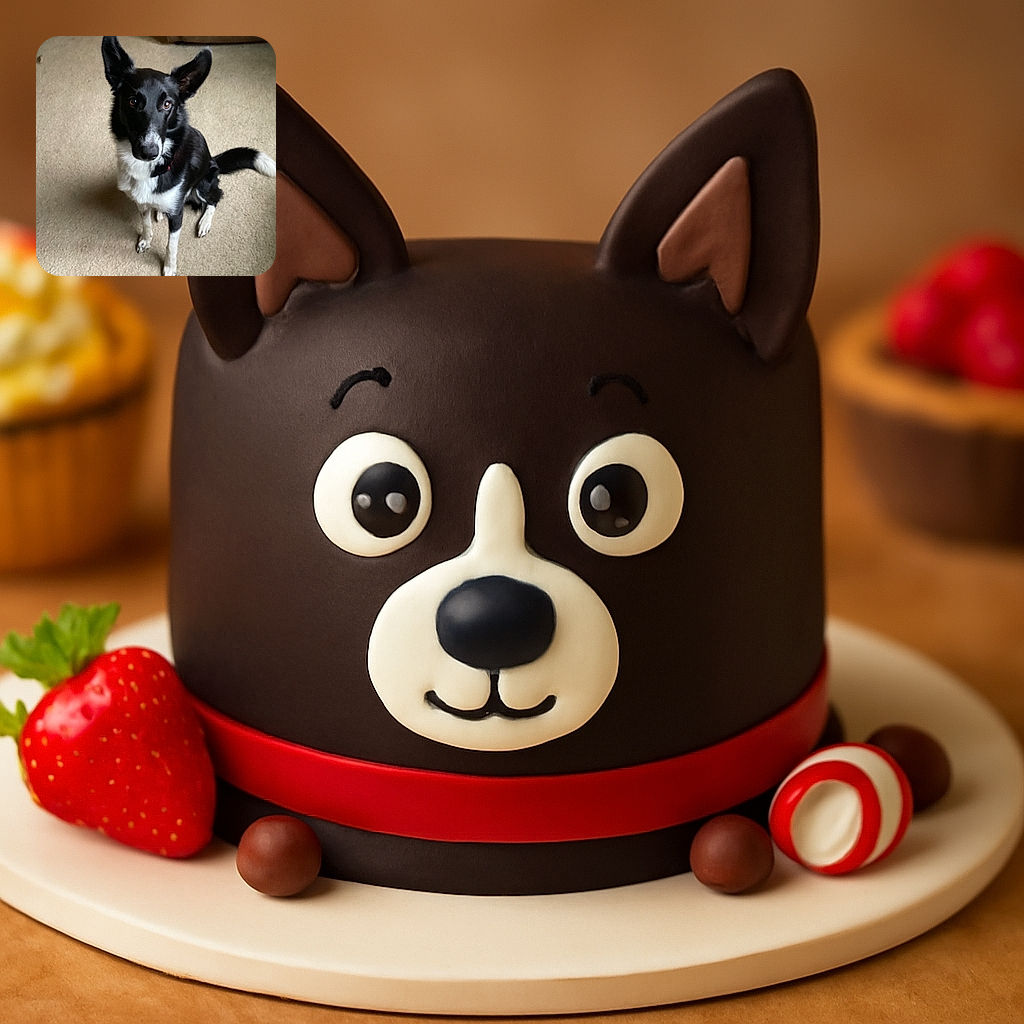 A black and white dog with large ears sits attentively on a beige carpet, looking up with curious eyes, ready to pose or maybe ask for a treat.