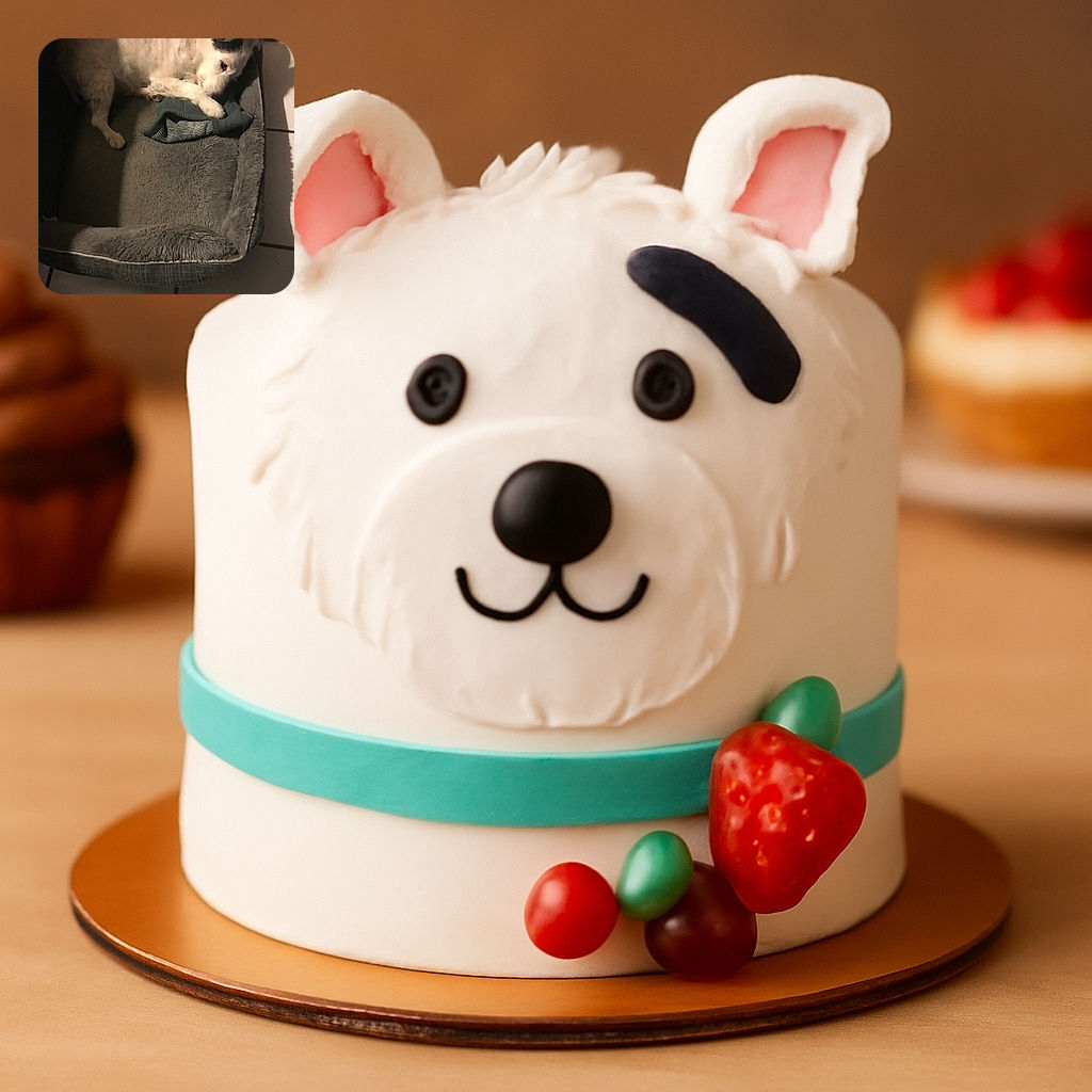 A cozy dog is curled up in a plush bed, gently holding a sock in its paws, looking peaceful and snug in a softly lit corner.