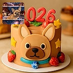 A charming triptych of a French bulldog enjoying a snowy city street at night with fireworks lighting up the sky and a sparkling '2026' in the air, blending festive celebration with cozy winter vibes. The dog looks adorably serious in the middle frame and contemplative in the last, while the first frame sets the scene with a festive town and dazzling fireworks.