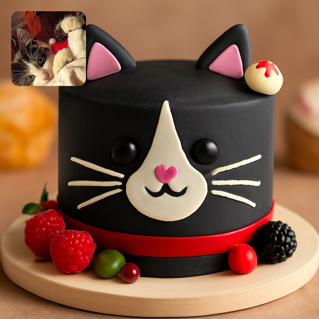 A cozy kitten cuddles a plush snowman toy, peeking out from under a blanket with wide curious eyes, as if guarding its wintery companion from the chilly night.