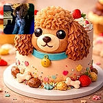 A dignified curly-haired poodle strikes a heroic side-profile in the passenger seat, ears flowing like a tiny lion's mane under warm streetlight and cool blue car interior glows — collar tag catching the light as if accepting applause for excellent backseat behavior.