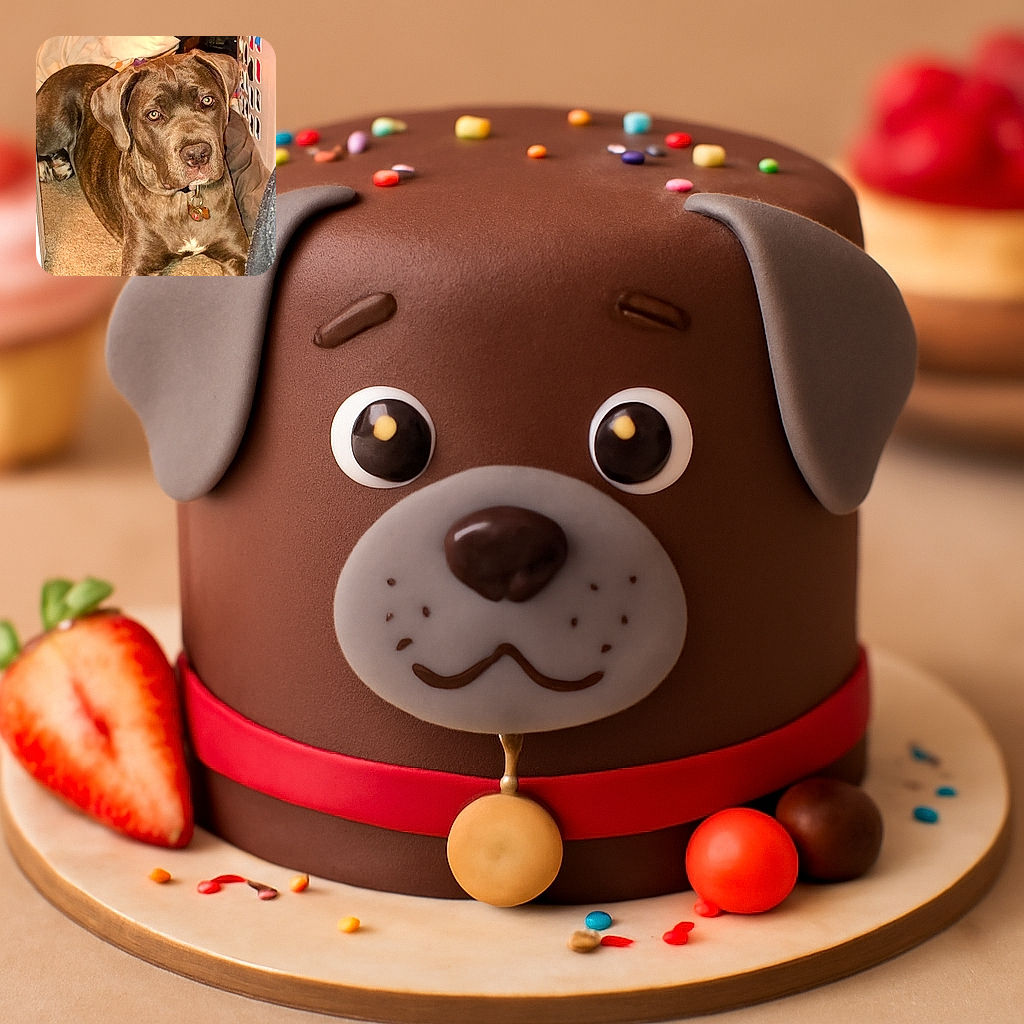 A charming brown dog with soulful eyes lounges comfortably in a cozy corner near a laundry basket, looking directly at the camera with a calm and curious expression. The warm lighting highlights the dog's fur texture and the surrounding home environment, including soft blankets and wooden flooring.
