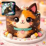 A tiny kitten with a mix of dark and light fur sits in a cozy basket lined with a colorful, rainbow-patterned blanket, looking up with curious eyes as if plotting its next adorable adventure.