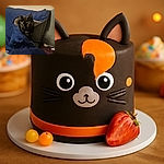 A cozy tortoiseshell cat snugly wrapped in a blue blanket, peeking out with curious eyes from a comfy couch setup, surrounded by soft textures and a star-patterned fleece in the foreground.