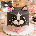 A fluffy tuxedo cat sits like a tiny, whiskered philosopher, gazing dramatically into the distance while a cheerful human pops up in the corner as the official video-call witness. A colorful quilt and cozy room complete the scene.