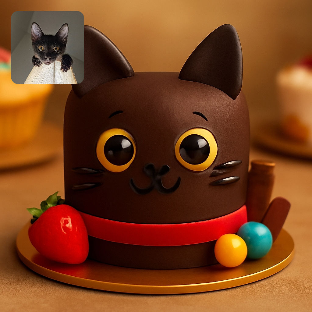 A curious black kitten with striking yellow eyes is perched atop a lampshade, peering down like a tiny, furry night guardian on a mission to illuminate the room with cuteness.