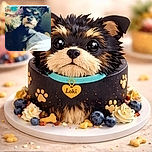 A scruffy little dog with expressive eyes lounges on a couch, looking directly at the camera with a curious yet chill vibe. The background features a colorful pillow with an artistic design, and the name 'Loki' is playfully overlaid in orange text, adding a personal touch to this cozy snapshot.