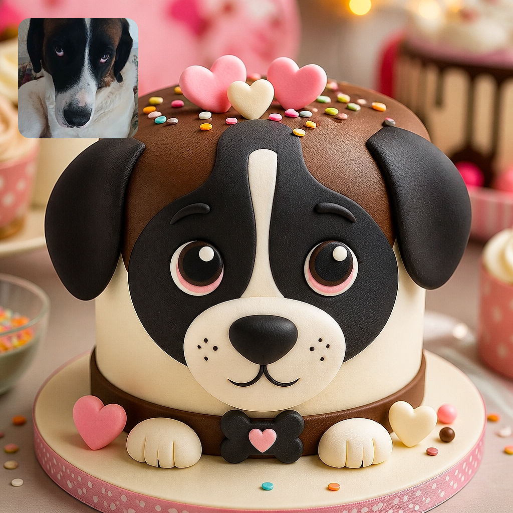 A close-up dog portrait captures a soulful, slightly suspicious stare, as if this floppy-eared supervisor is silently judging everyone from its comfy floral throne. Its tricolor coat and dramatic white forehead stripe make it look ready for a very serious canine passport photo.
