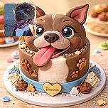 A goofy dog with a huge tongue hanging out looks like it's caught mid-laugh on a sunny sidewalk, with the name 'Bonnie' scribbled in bright red above, adding a playful splash of personality.