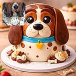 A noble basset hound stares straight at the camera with proud droopy eyes and velvet-long ears framing a spotted snout. The dog lounges with oversized front paws draped over the couch; behind it a softly lit shelf and small decor sit in the background. The expression clearly reads: 'I've perfected the art of looking both majestic and perpetually tired.'