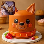 A cozy little brown dog is peacefully snoozing, wrapped up in a knitted sweater and nestled among soft blankets and cushions, looking like the ultimate nap champion.