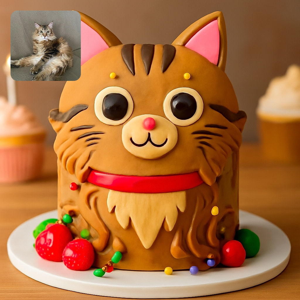 A fluffy, wide-eyed cat is lounging on a plain couch, looking surprised as if caught mid-plot in a feline soap opera, with its luxurious fur spread out like a royal robe.