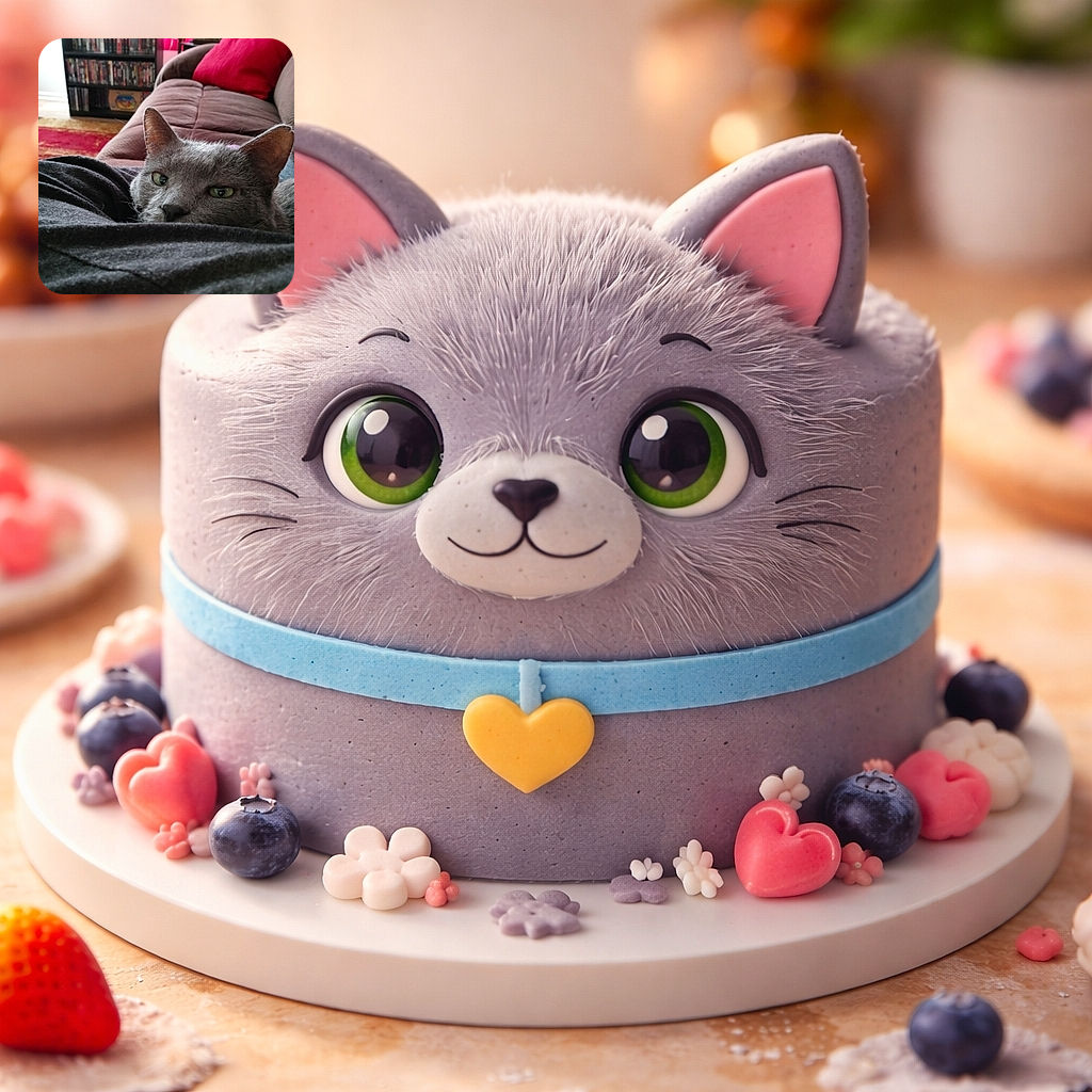 A sleepy gray cat peeks over a dark blanket on the couch, giving a half-amused, half-judgmental stare with bright green eyes and perky ears — the quintessential cozy living-room loaf.