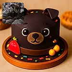 A tiny dog wrapped snugly in a cozy gray blanket, wearing a cute black shirt with skull and bone designs, looking up with big, shiny eyes full of curiosity and innocence.