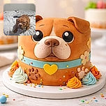A concerned-looking brown dog with a white patch on its nose sits on a cozy, patterned blanket on a bed, staring up with big, soulful eyes as if plotting its next move or asking for a treat.