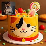 A curious calico cat perched gracefully on a ledge, gazing intently at something below with wide, expressive eyes. The dim lighting adds a cozy, intimate mood, highlighting the cat's soft fur and distinct markings.