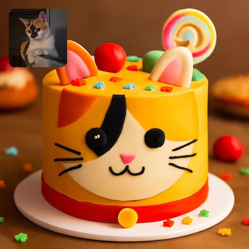 A curious calico cat perched gracefully on a ledge, gazing intently at something below with wide, expressive eyes. The dim lighting adds a cozy, intimate mood, highlighting the cat's soft fur and distinct markings.