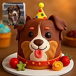 A happy dog with a big goofy tongue is sitting on carpeted stairs, looking up with bright eyes and a friendly expression, ready to brighten anyone's day.