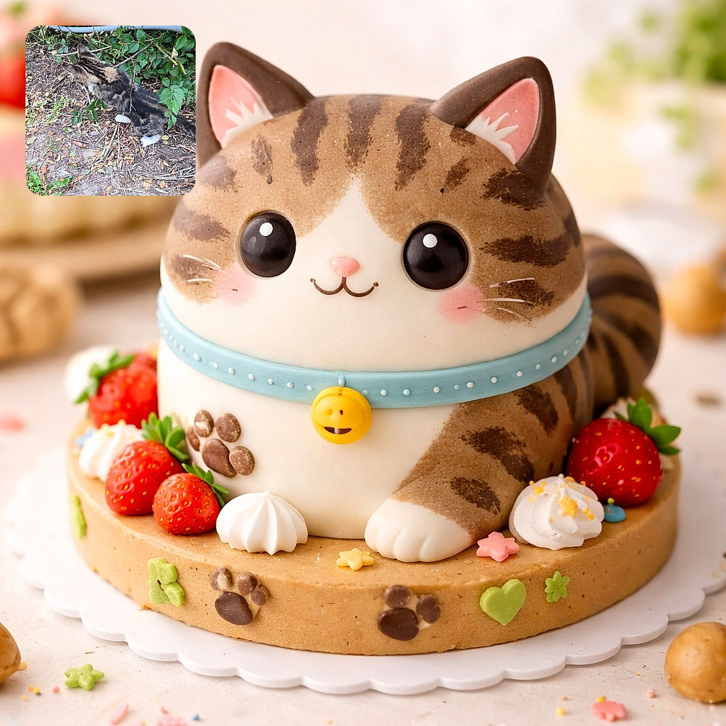 A curious kitten with white paws is exploring a leafy garden patch, surrounded by twigs and green foliage, seemingly on a secret mission to conquer the wilderness.