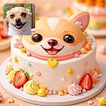 A cheeky little chihuahua is grinning like it just told the best joke — close-up on a pink nose, squinty happy eyes, and a tonguey smile with a backyard and wooden railing blurred behind. The pup looks smugly satisfied and very photogenic.