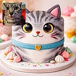 A close-up shot of a curious tabby cat with striking yellow eyes, sitting on a vibrant red blanket with black patterns, looking intently at something off-camera.