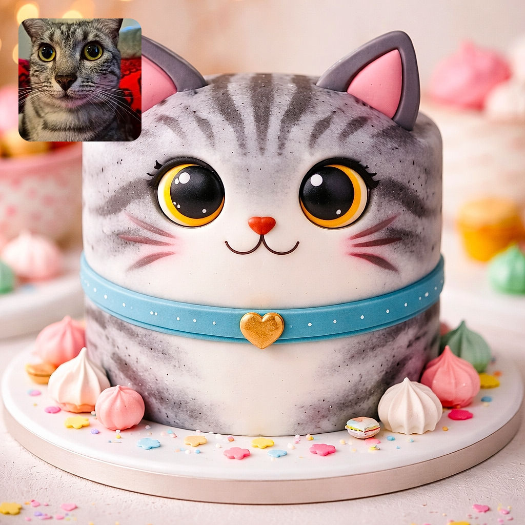 A close-up shot of a curious tabby cat with striking yellow eyes, sitting on a vibrant red blanket with black patterns, looking intently at something off-camera.
