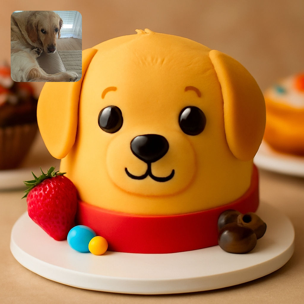 A golden retriever lounges comfortably on a leather couch, gazing sideways with a slightly suspicious or contemplative expression. The background shows a softly lit room with window blinds and sheer curtains, creating a cozy indoor atmosphere.