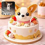 A tiny big-eared dog sits on a rumpled seashell-print blanket, staring at the camera with a mix of suspicion and dignity — flash-lit eyes glowing green, ears at full attention, and a cluttered bedroom backdrop that screams "interrupting nap time."