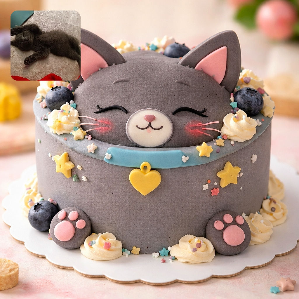 A fluffy gray kitten is peacefully napping on a textured white blanket with its paws stretched up like it's dreaming of catching butterflies, while a red fabric peeks in from the bottom and a sleek tablet rests nearby.