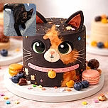 A sunbathing tortoiseshell cat sprawled on a weathered concrete ledge, one paw dramatically extended like it pays rent, squinting green eyes staring up as if plotting world domination or a treat. Patches of sunlight and shadow add theater to the messy but cozy scene.