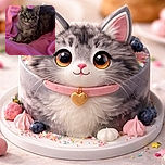 A charming fluffy kitten lounges comfortably on a vibrant pink blanket, its wide eyes and perky ears giving it an inquisitive, almost regal look. The soft textures of the blanket contrast perfectly with the kitten's sleek fur, making this a cozy and heartwarming snapshot.