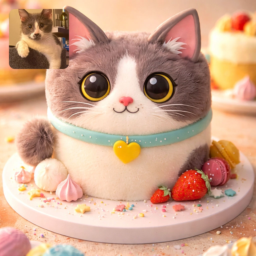 A charming gray and white cat lounges comfortably on a cozy perch, one paw casually draped over the edge, with big round eyes gazing curiously at the camera. The warm lighting and softly blurred background featuring household items add to the relaxed, homely vibe.