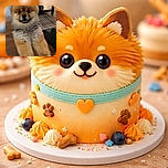 A fluffy Pomeranian dog stands on its hind legs looking curiously at the camera with big shiny eyes, surrounded by a cozy indoor setting with a patterned rug and wooden floor.