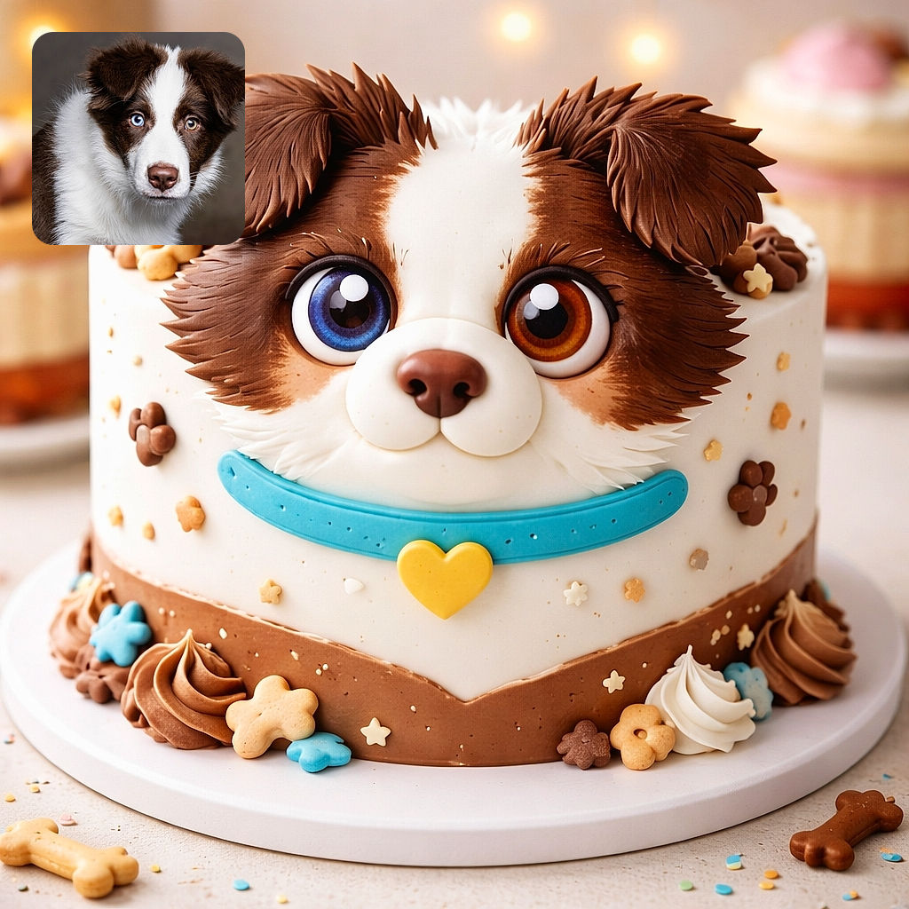 A studio-perfect pup posing like it's auditioning for Best Dramatic Stare — one icy blue eye, one warm brown, and enough fluff to start its own cloud service. Looks offended in the most adorable, professional way.