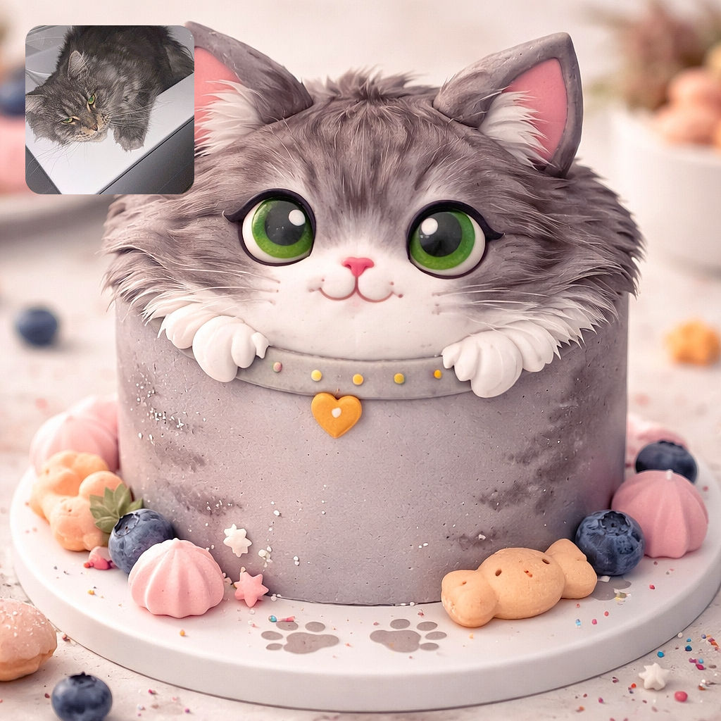 A fluffy gray cat with striking green eyes is lounging on a white bathroom sink, looking both relaxed and a little unimpressed, while the shiny faucet and soap dispensers add a touch of everyday bathroom charm.