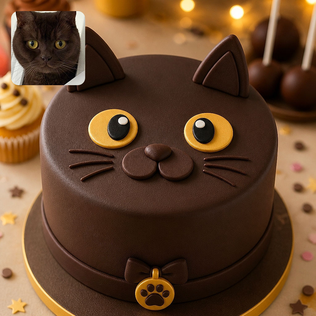 A chocolate-brown cat fills the frame with enormous golden eyes and the intensely serious expression of a tiny furry detective inspecting the camera. Its whiskers fan out dramatically against a softly folded white background, while the close-up composition makes the cat look ready to announce an important verdict about dinner.