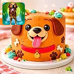 A happy golden retriever stands inside a vibrant turquoise tunnel with its tongue playfully hanging out, looking like it's just conquered an obstacle course or found the ultimate doggy playground. The background is a soft blur of green grass and blue sky, making the dog's joyful expression the star of the show.